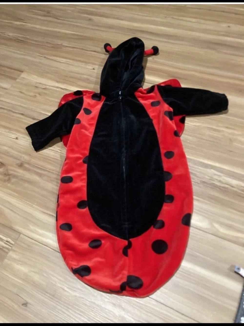 Ladybug Costume Hooded Sleepsack Size 0-9m